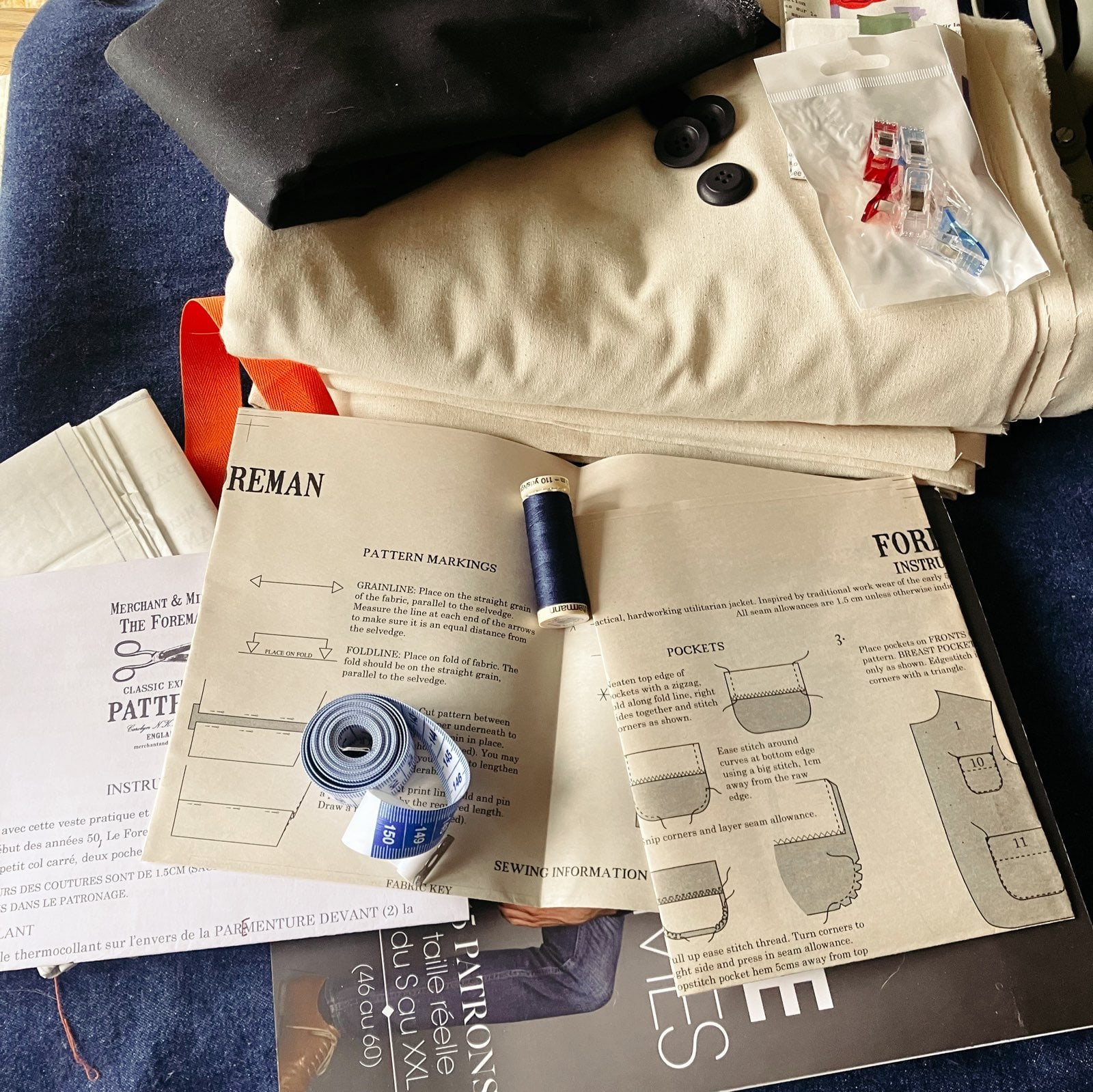 photo d’ambiance avec du matériel de couture